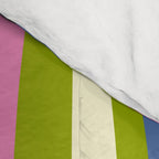 Wild Stripes Modern Multicolor Abstract Pattern Blue Pink Red Green Comforter Gallery Image 4