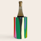 Wild Stripes Modern Multicolor Abstract Pattern Blue Pink Red Green Wine Chiller Gallery Image 2