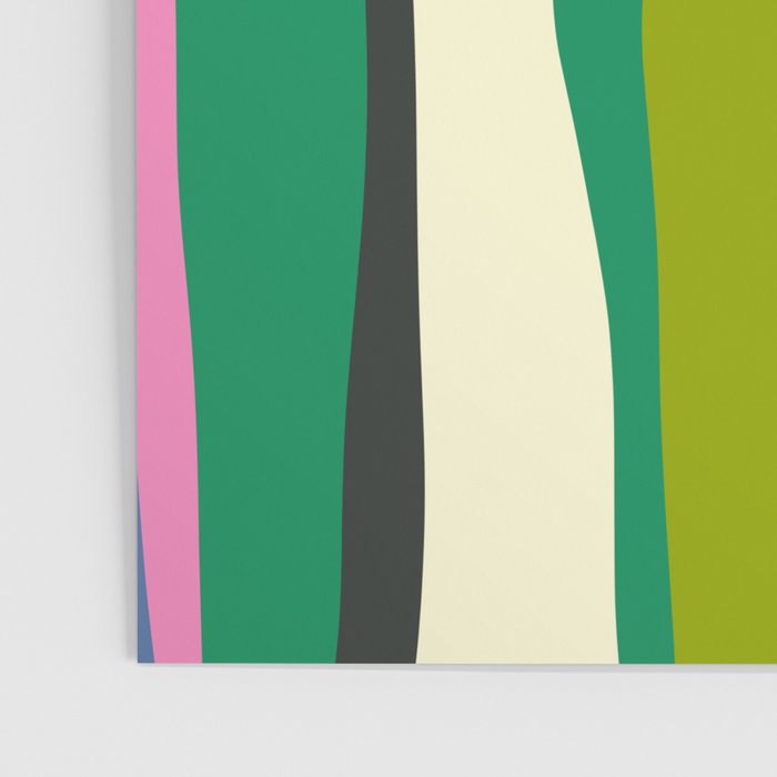 Wild Stripes Modern Multicolor Abstract Pattern Blue Pink Red Green Poster Gallery Image 3