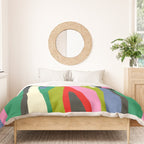 Wild Stripes Modern Multicolor Abstract Pattern Blue Pink Red Green Duvet Cover Gallery Image 3
