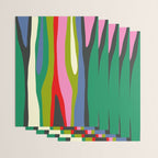 Wild Stripes Modern Multicolor Abstract Pattern Blue Pink Red Green Wrapping Paper Gallery Image 3