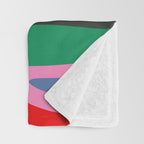 Wild Stripes Modern Multicolor Abstract Pattern Blue Pink Red Green Throw Blanket Gallery Image 3