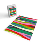 Wild Stripes Modern Multicolor Abstract Pattern Blue Pink Red Green Jigsaw Puzzle Gallery Image 2