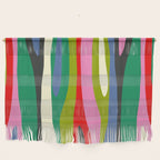 Wild Stripes Modern Multicolor Abstract Pattern Blue Pink Red Green Wall Hanging Gallery Image 1