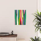 Wild Stripes Modern Multicolor Abstract Pattern Blue Pink Red Green Poster Gallery Image 2