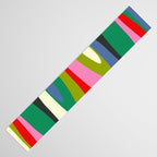 Wild Stripes Modern Multicolor Abstract Pattern Blue Pink Red Green Table Runner Gallery Image 3