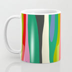 Wild Stripes Modern Multicolor Abstract Pattern Blue Pink Red Green Coffee Mug Gallery Image 3