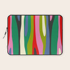 Wild Stripes Modern Multicolor Abstract Pattern Blue Pink Red Green Laptop Sleeve Gallery Image 1