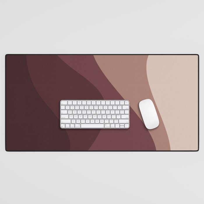 Abstract Color Waves VI Neutral Red Tones Desk Mat Gallery Image 1