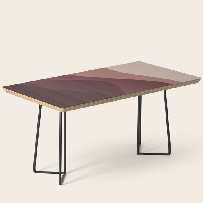 Abstract Color Waves VI Neutral Red Tones Coffee Table Gallery Image 1