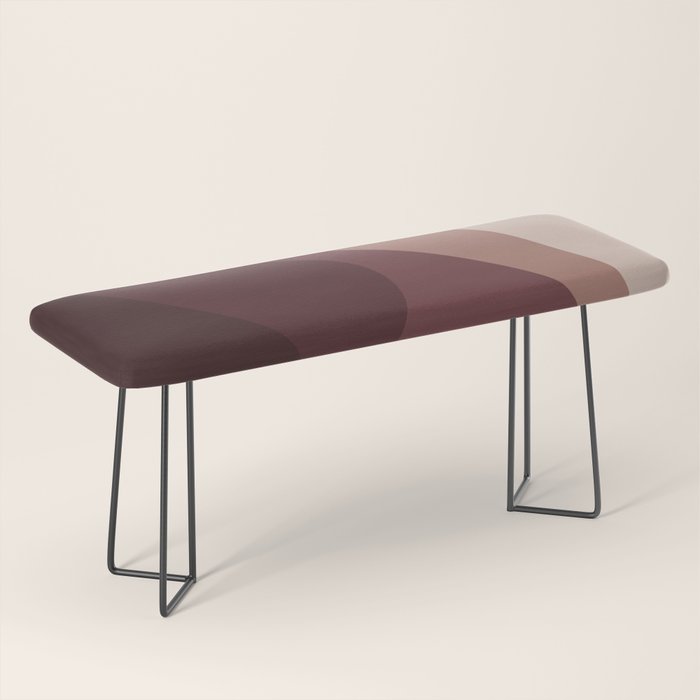 Abstract Color Waves VI Neutral Red Tones Bench Gallery Image 1