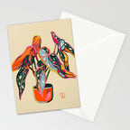 COLOURFUL BEGONIA PLANT  Stationery Card Gallery Image 2