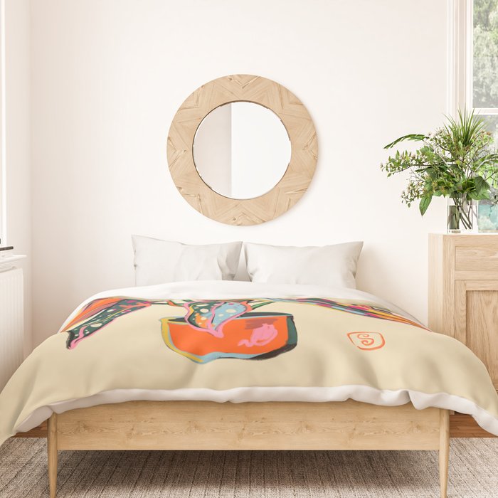 COLOURFUL BEGONIA PLANT  Duvet Cover Gallery Image 3