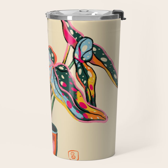 COLOURFUL BEGONIA PLANT  Travel Mug Gallery Image 2