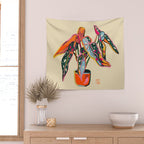 COLOURFUL BEGONIA PLANT  Wall Tapestry Gallery Image 2