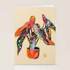 COLOURFUL BEGONIA PLANT  Stationery Card Gallery Image 2