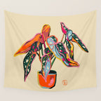 COLOURFUL BEGONIA PLANT  Wall Tapestry Gallery Image 4