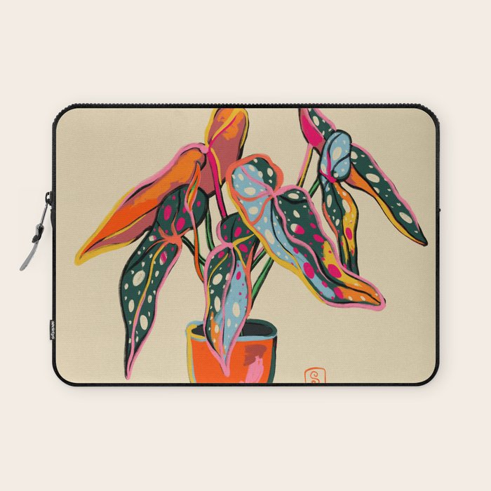 COLOURFUL BEGONIA PLANT  Laptop Sleeve Gallery Image 1