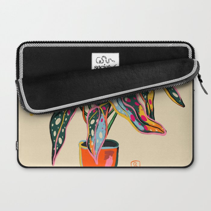 COLOURFUL BEGONIA PLANT  Laptop Sleeve Gallery Image 2