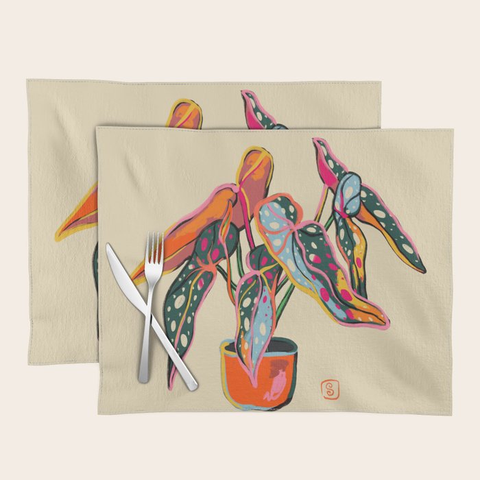 COLOURFUL BEGONIA PLANT  Placemat Gallery Image 1