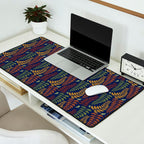 Leaf Fronds in Fall Colors on Navy Blue Desk Mat Gallery Image 2