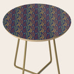 Leaf Fronds in Fall Colors on Navy Blue Side Table Gallery Image 2