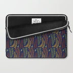 Leaf Fronds in Fall Colors on Navy Blue Laptop Sleeve Gallery Image 2