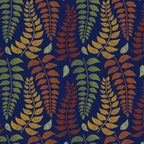 Leaf Fronds in Fall Colors on Navy Blue Coffee Mug Gallery Image 2