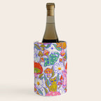 Kittens & Shrooms - Rainbow & Indigo on White Wine Chiller Gallery Image 2