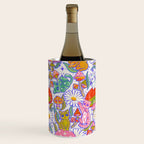 Kittens & Shrooms - Rainbow & Indigo on White Wine Chiller Gallery Image 3