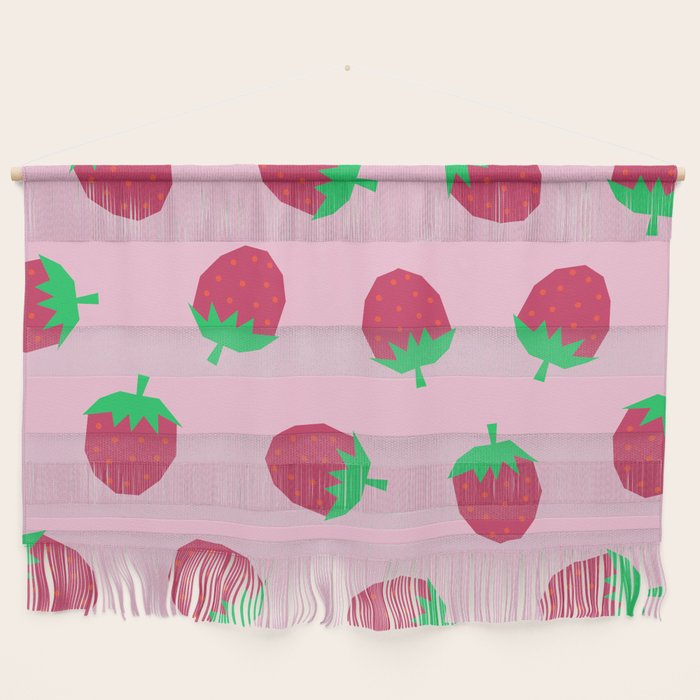 Strawberry Papercut Pattern Wall Hanging Gallery Image 1
