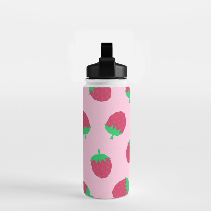 Strawberry Papercut Pattern Water Bottle Gallery Image 2