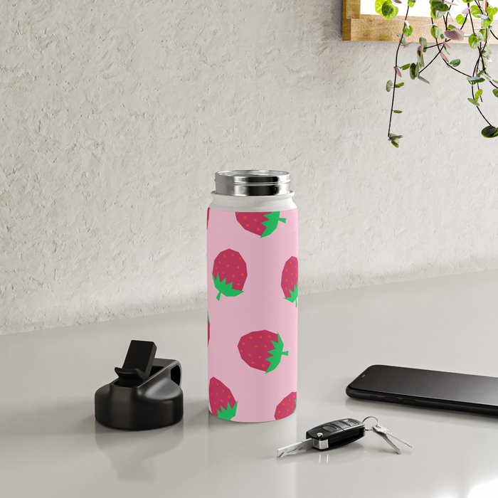 Strawberry Papercut Pattern Water Bottle Gallery Image 4