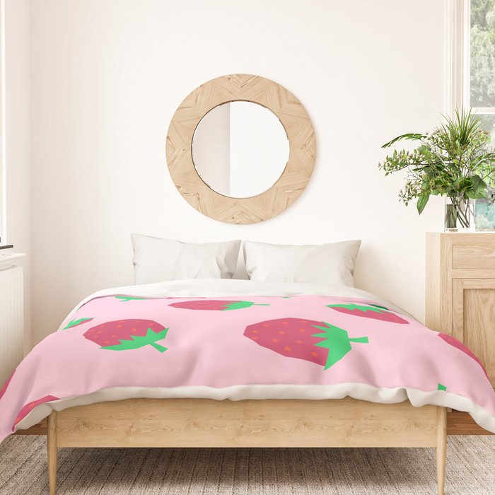 Strawberry Papercut Pattern Duvet Cover Gallery Image 3