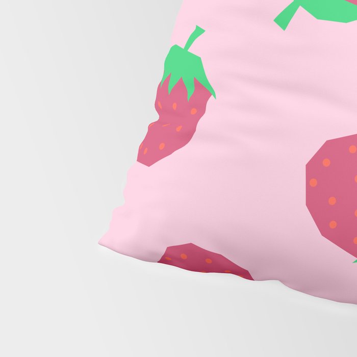 Strawberry Papercut Pattern Pillow Sham Gallery Image 4