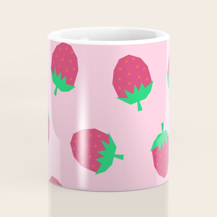 Strawberry Papercut Pattern Coffee Mug Gallery Image 4