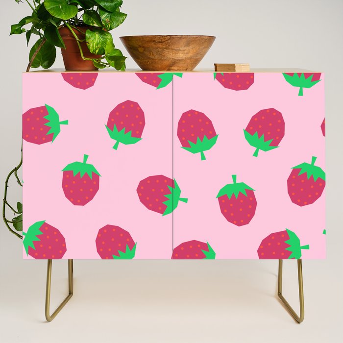 Strawberry Papercut Pattern Credenza Gallery Image 1