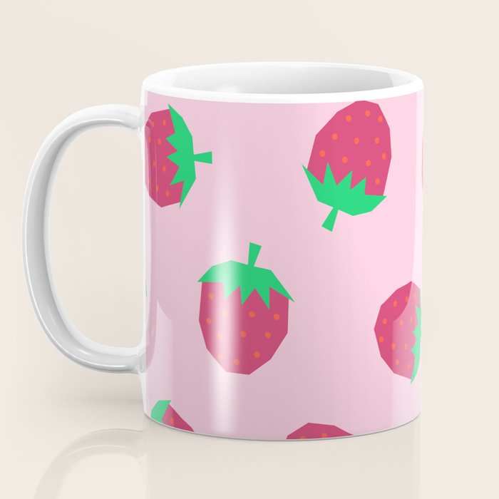 Strawberry Papercut Pattern Coffee Mug Gallery Image 3