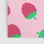 Strawberry Papercut Pattern Poster Gallery Image 3