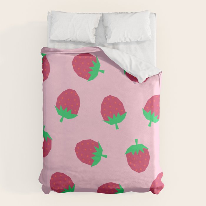 Strawberry Papercut Pattern Duvet Cover Gallery Image 6