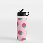 Strawberry Papercut Pattern Water Bottle Gallery Image 1