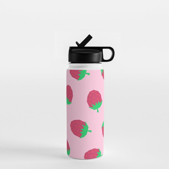 Strawberry Papercut Pattern Water Bottle Gallery Image 1