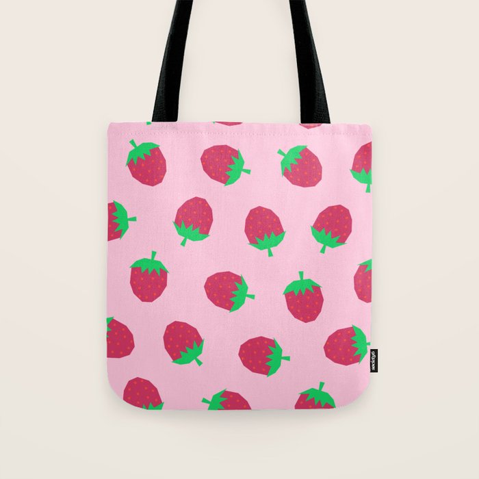 Strawberry Papercut Pattern Tote Bag Gallery Image 1
