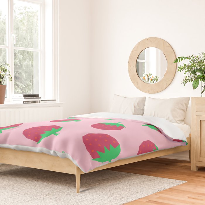 Strawberry Papercut Pattern Duvet Cover Gallery Image 2