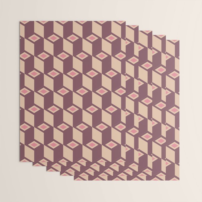 Retro Geometric Bloom Revival Wrapping Paper Gallery Image 3