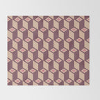 Retro Geometric Bloom Revival Throw Blanket Gallery Image 2