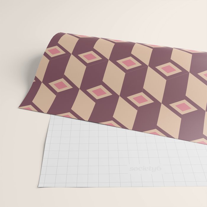 Retro Geometric Bloom Revival Wrapping Paper Gallery Image 2