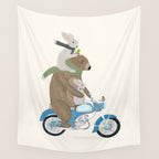 biker buddies Wall Tapestry Gallery Image 4