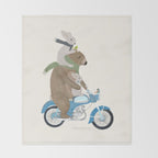 biker buddies Throw Blanket Gallery Image 2