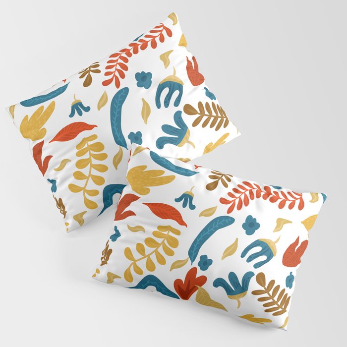 Echo of Innocence | Botanical Nature Eclectic Plants | Vintage Floral Rustic Spring Garden Blossom Pillow Sham Gallery Image 1